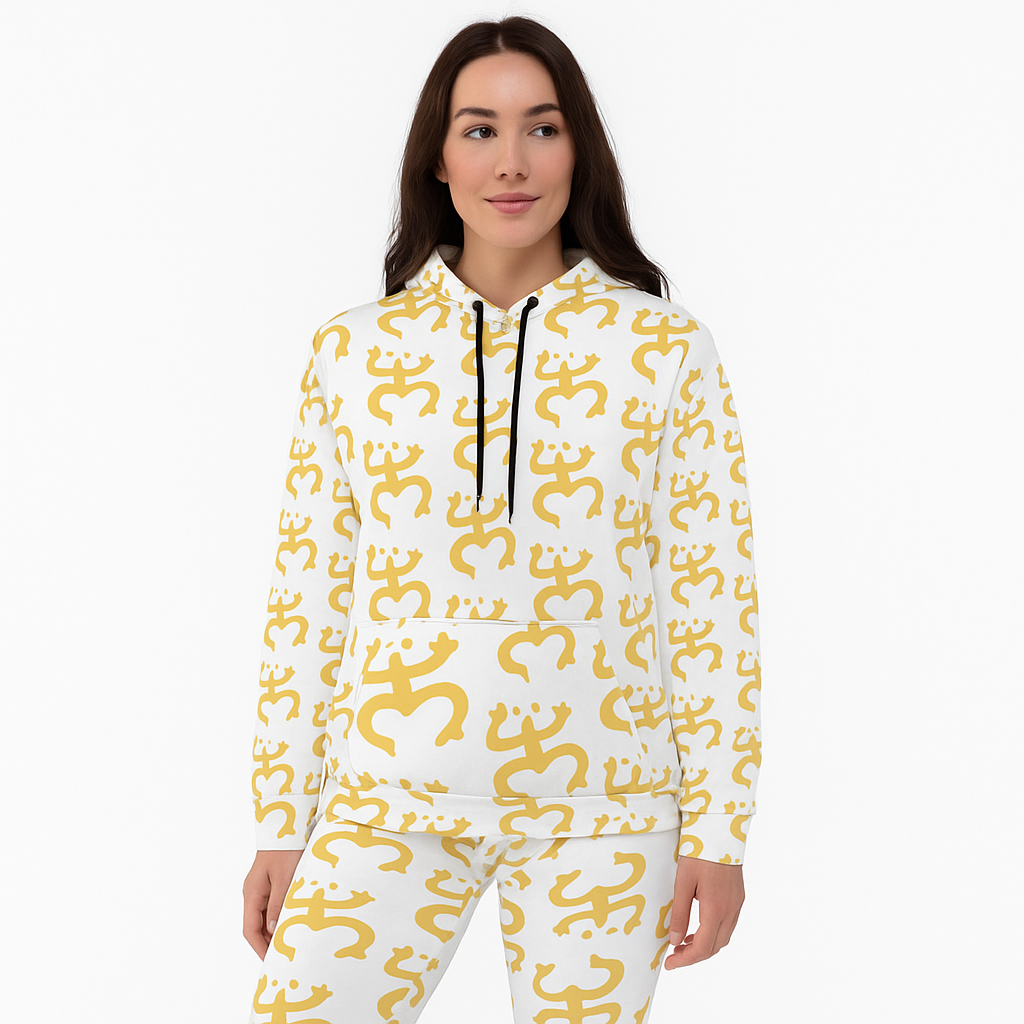 White & Gold Coqui Hoodie